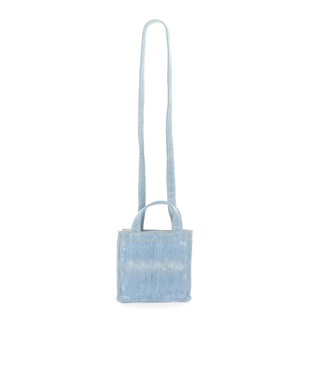 ACNE STUDIOS Синяя хлопковая сумка через плечо, фото 2