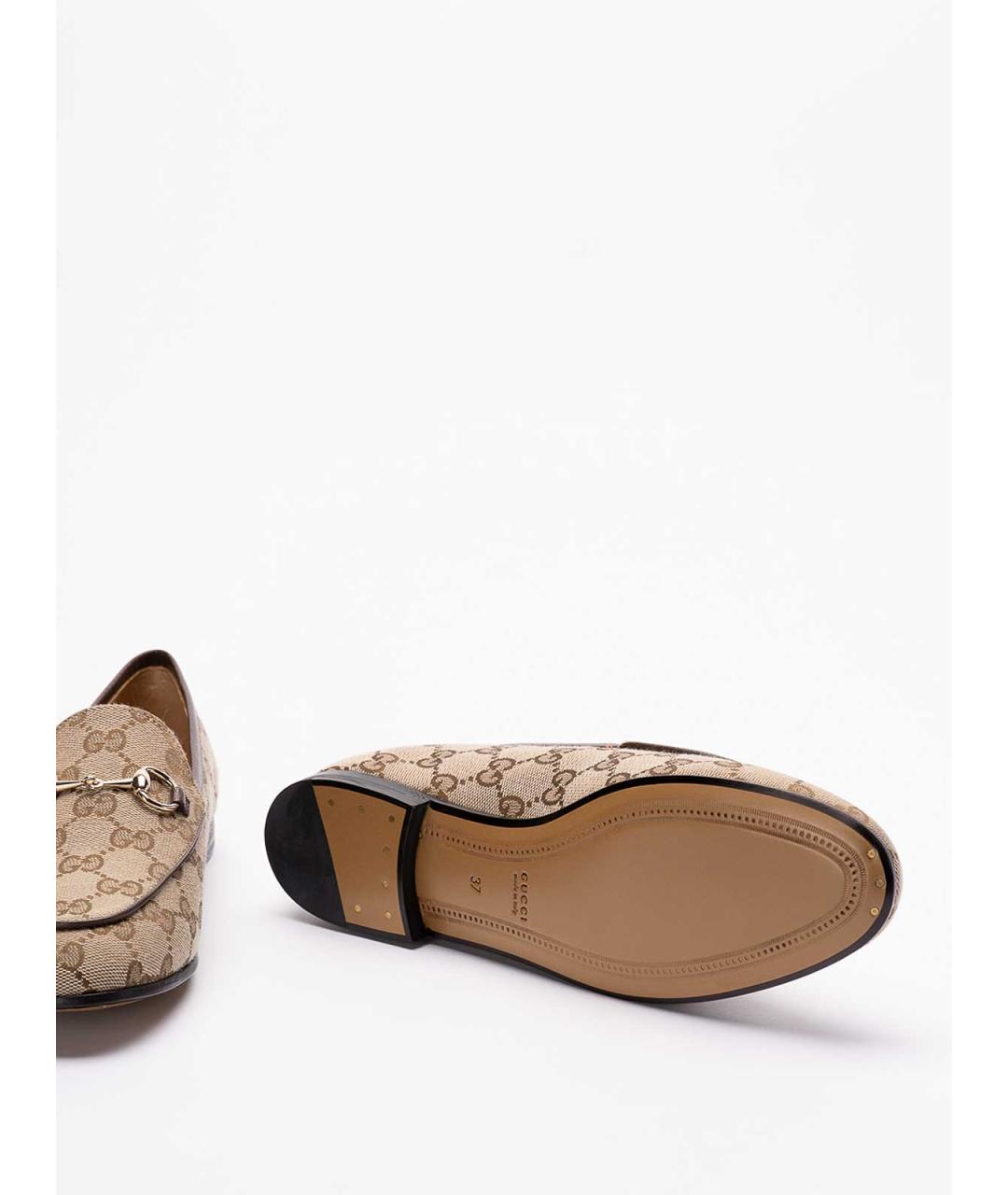 GUCCI Бежевые лоферы, фото 4