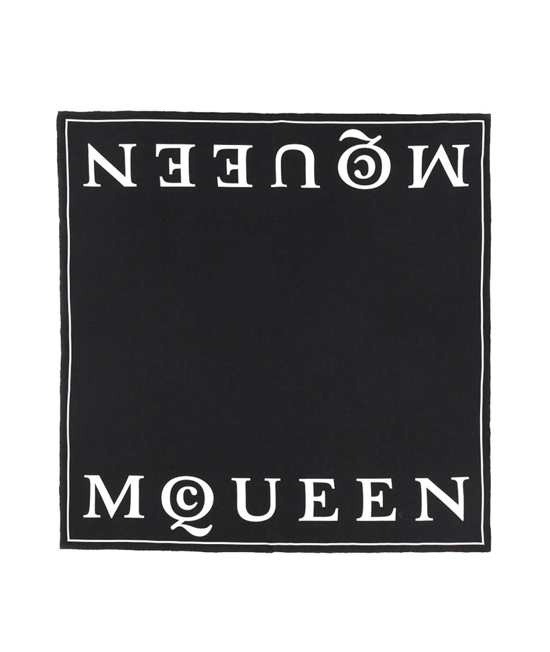 ALEXANDER MCQUEEN Черный шарф, фото 1
