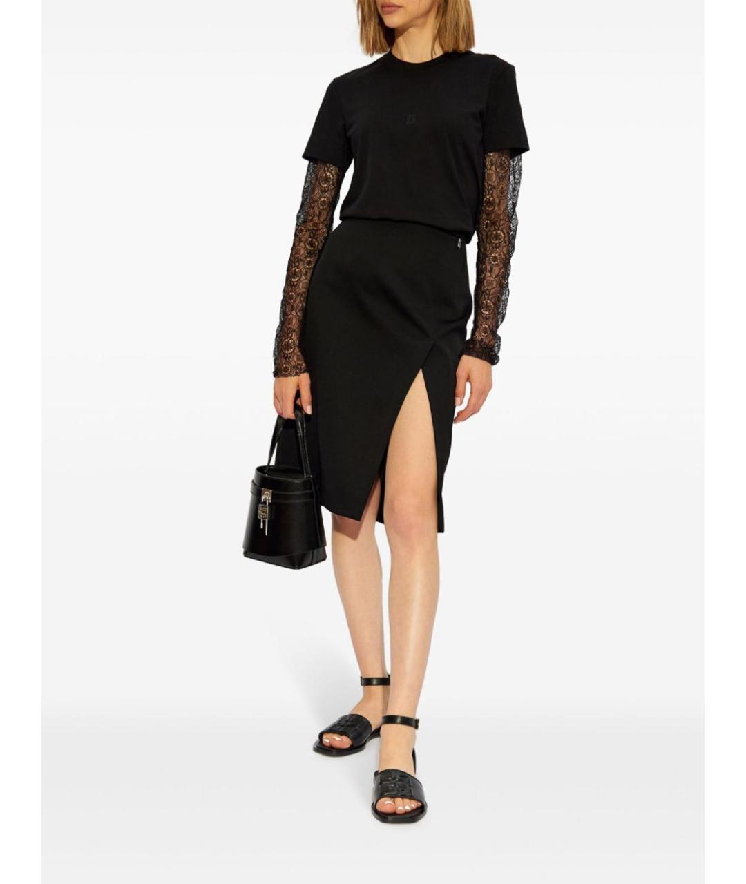 GIVENCHY Черная шерстяная юбка миди, фото 2