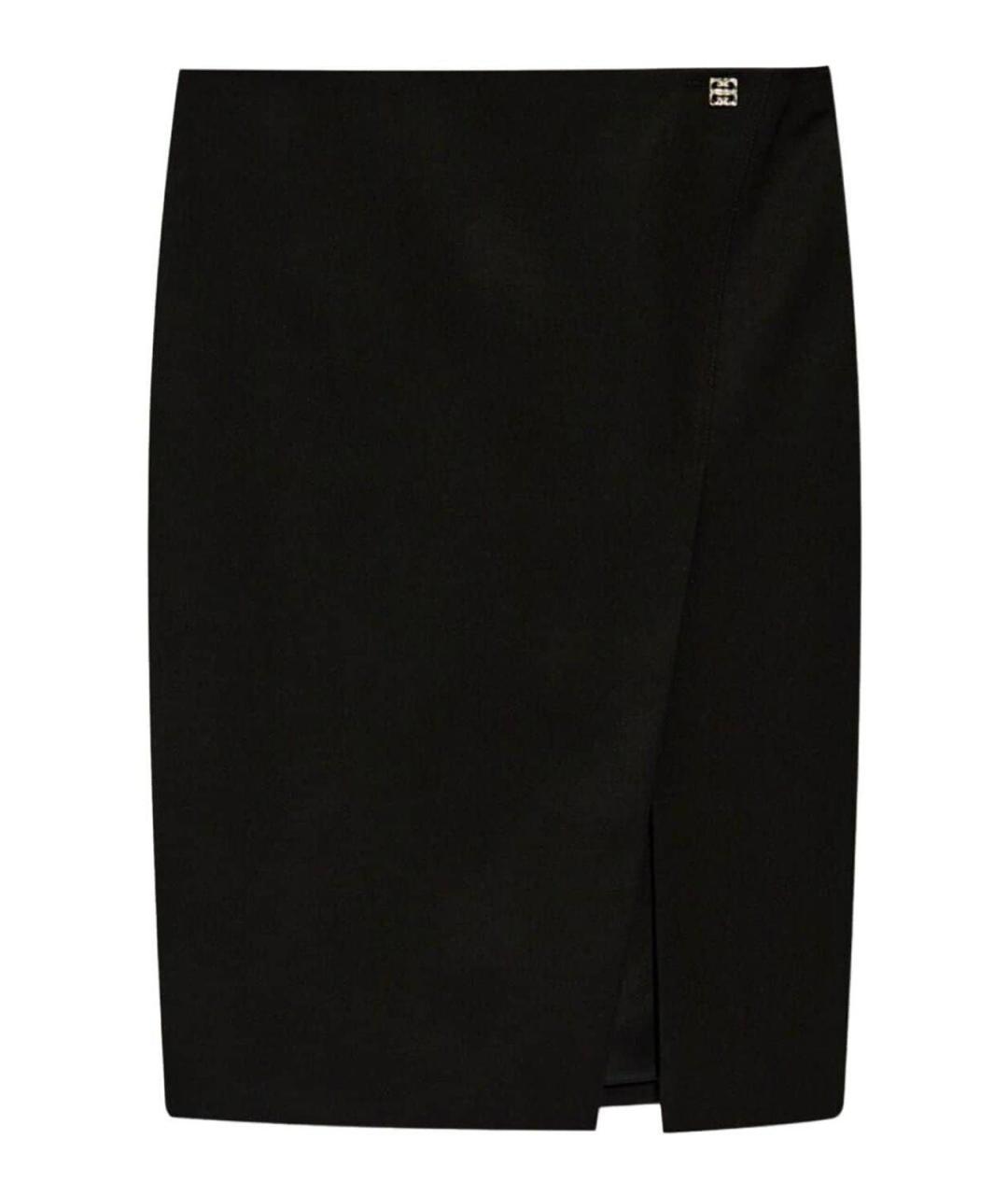 GIVENCHY Черная шерстяная юбка миди, фото 1