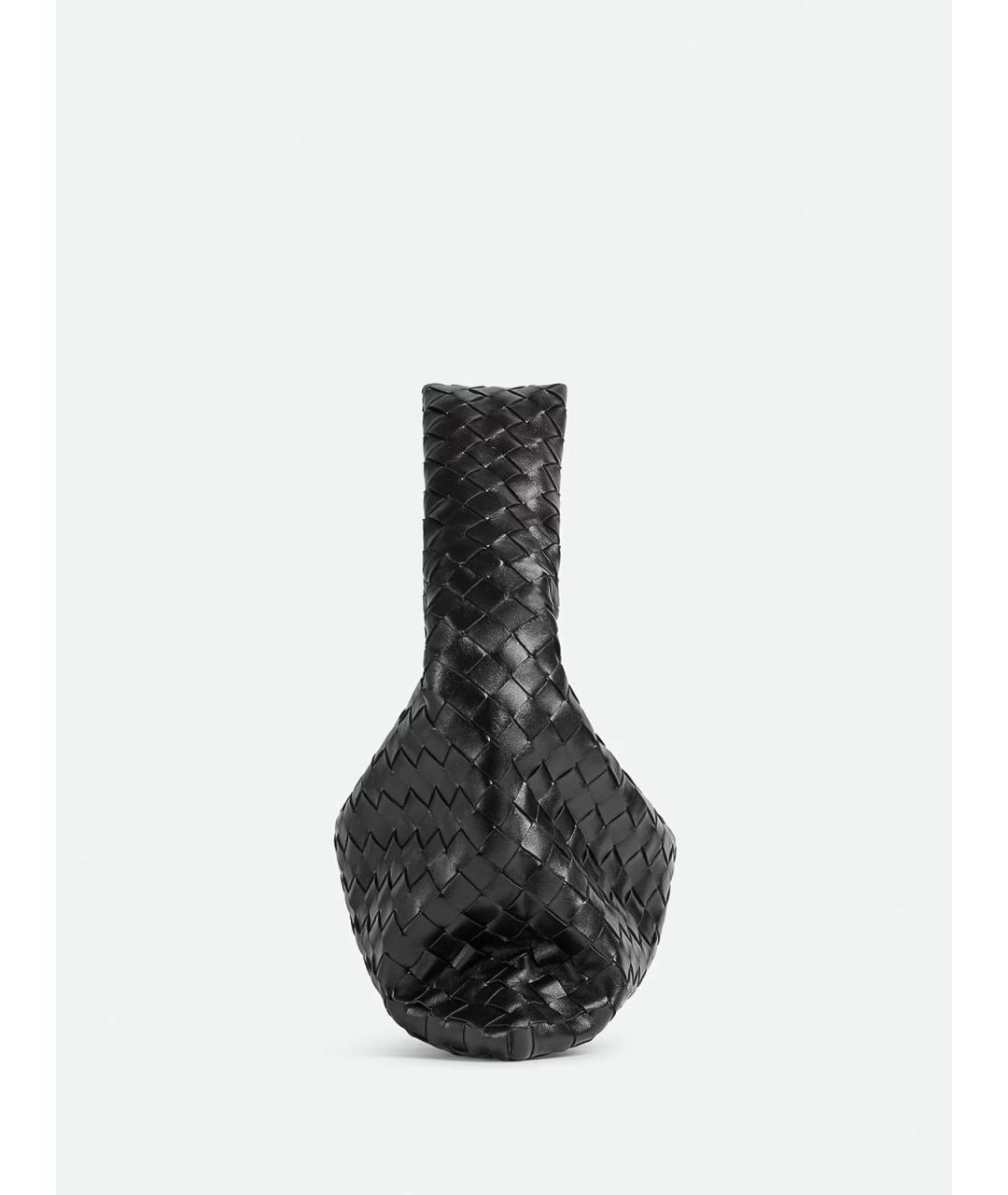 BOTTEGA VENETA Черная кожаная сумка через плечо, фото 2