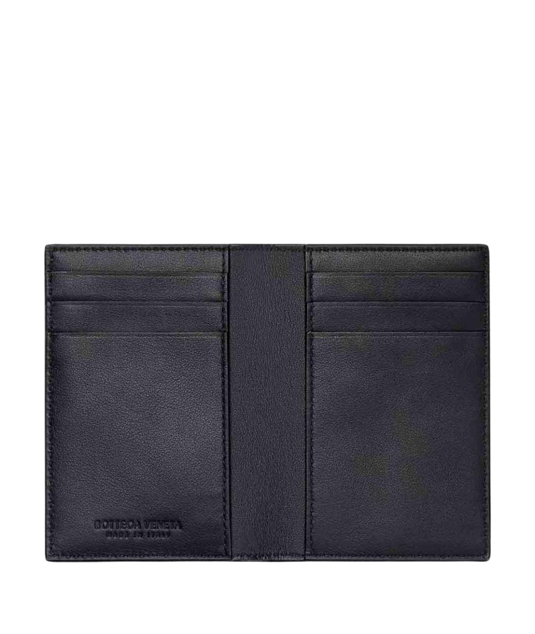 BOTTEGA VENETA Черный кожаный кошелек, фото 2