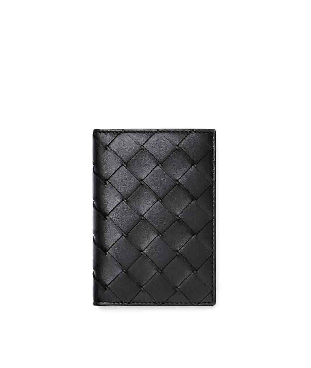 BOTTEGA VENETA Черный кожаный кошелек, фото 1