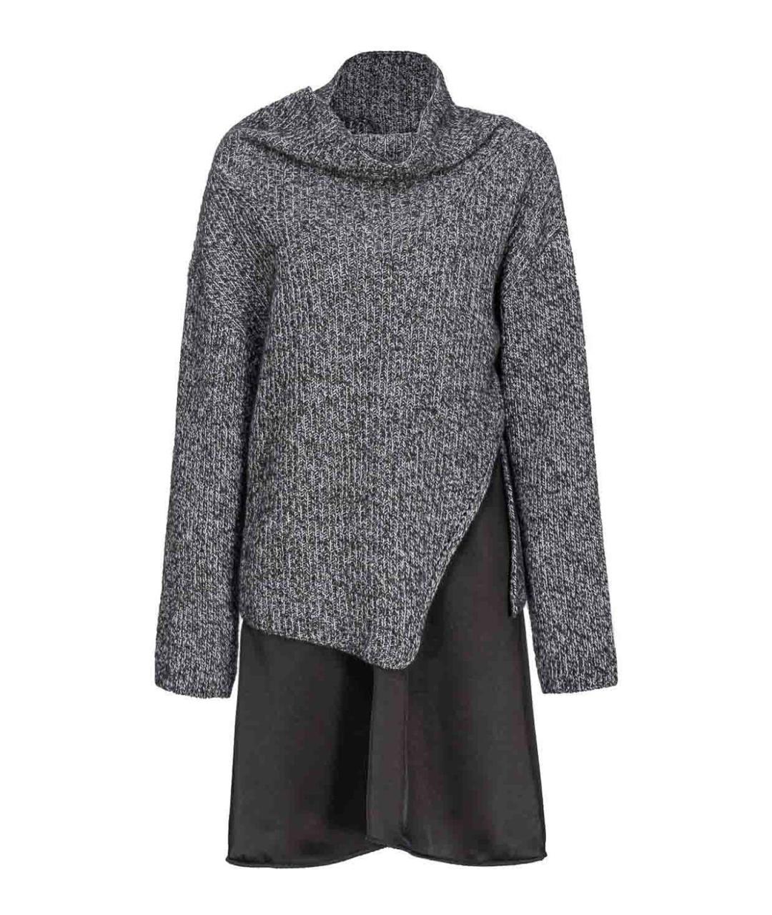 PINKO Серое шерстяное повседневное платье, фото 1