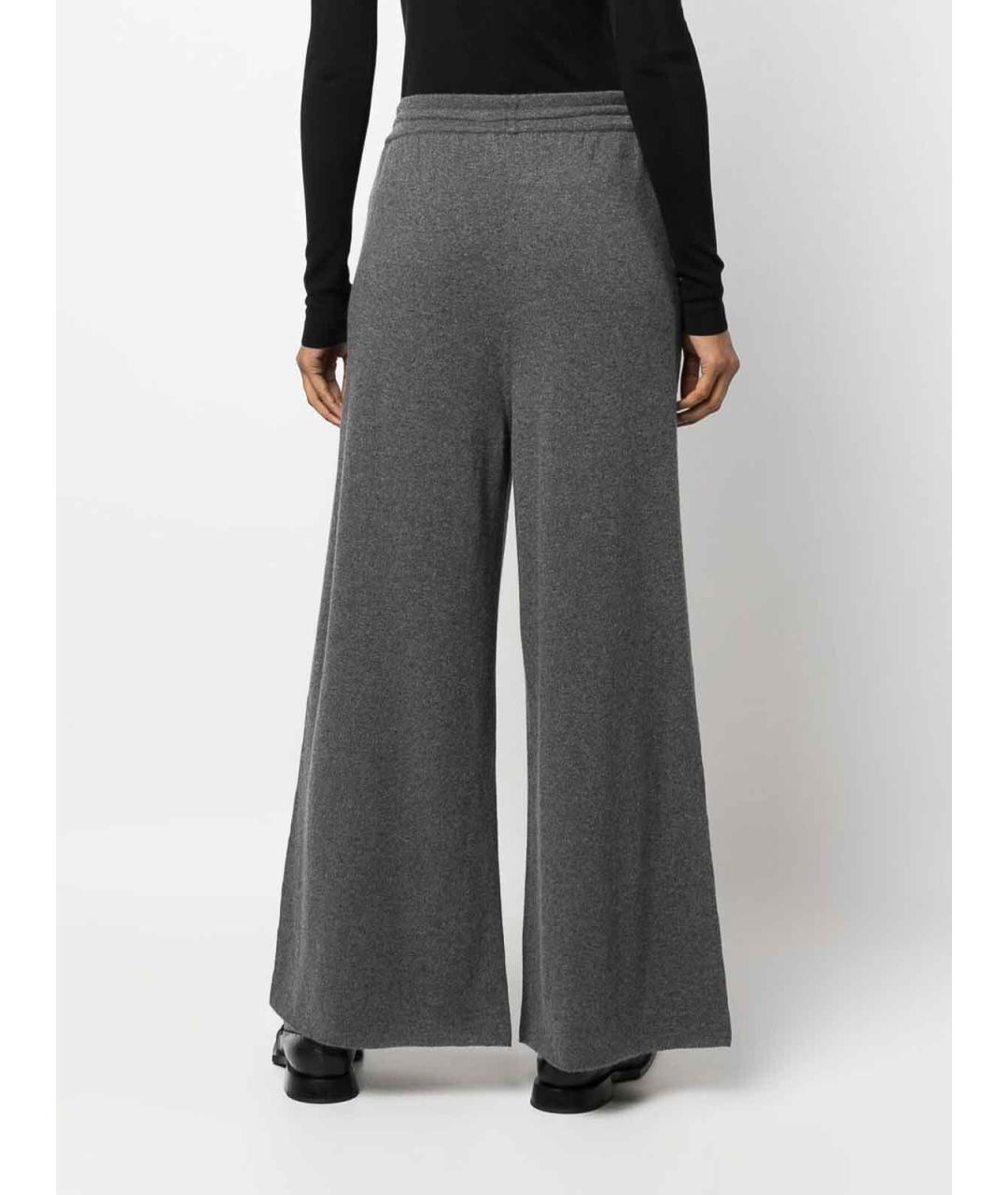 JIL SANDER Серые кашемировые брюки широкие, фото 4