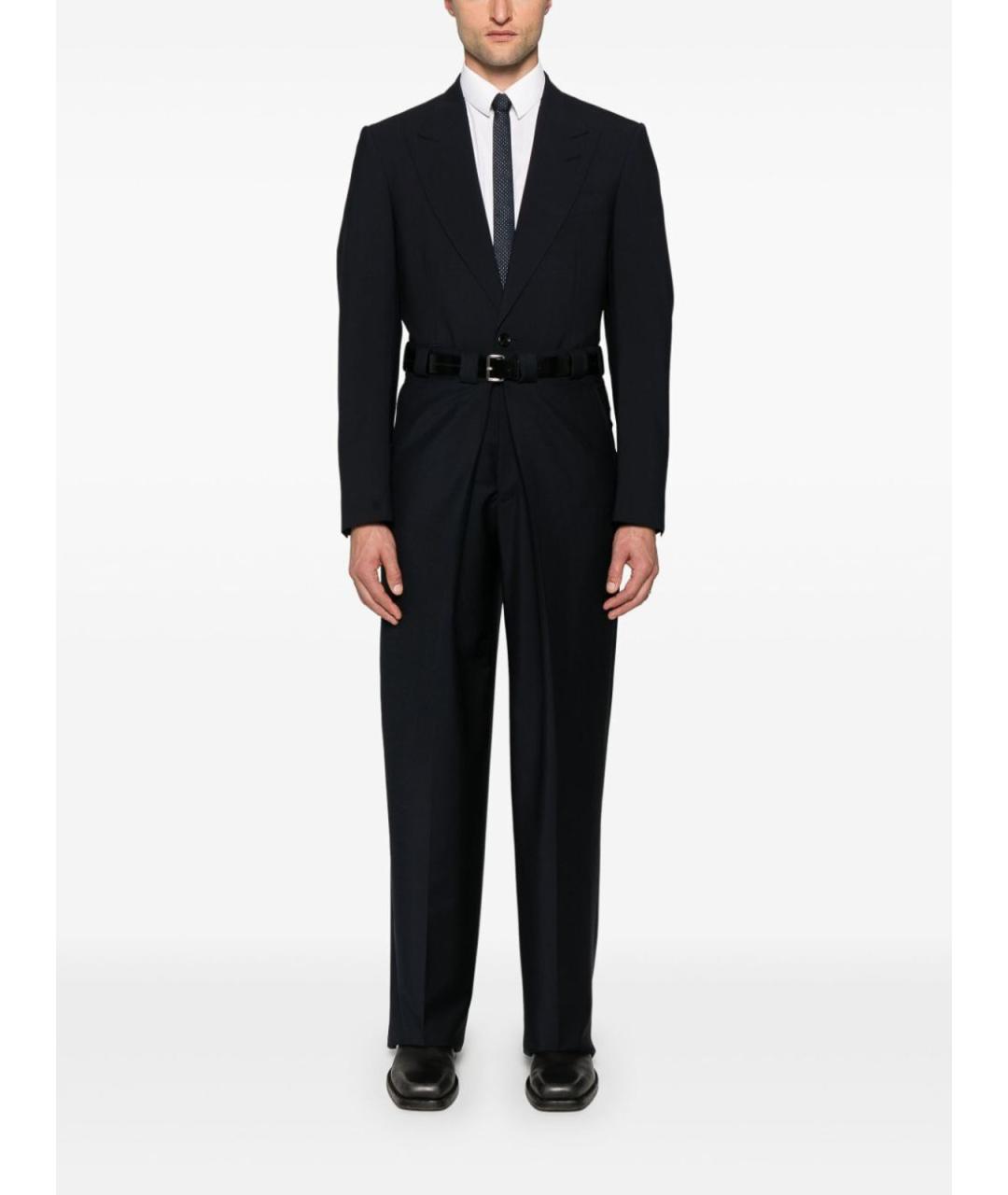 GIVENCHY Синие шерстяные повседневные брюки, фото 2
