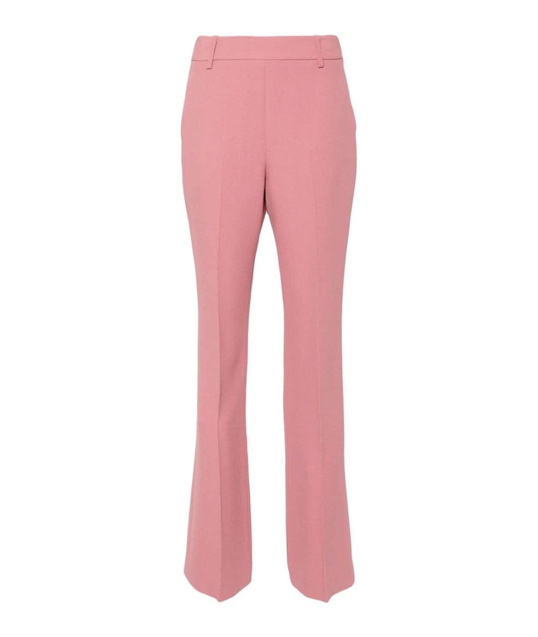ERMANNO SCERVINO Розовые вискозные прямые брюки, фото 1