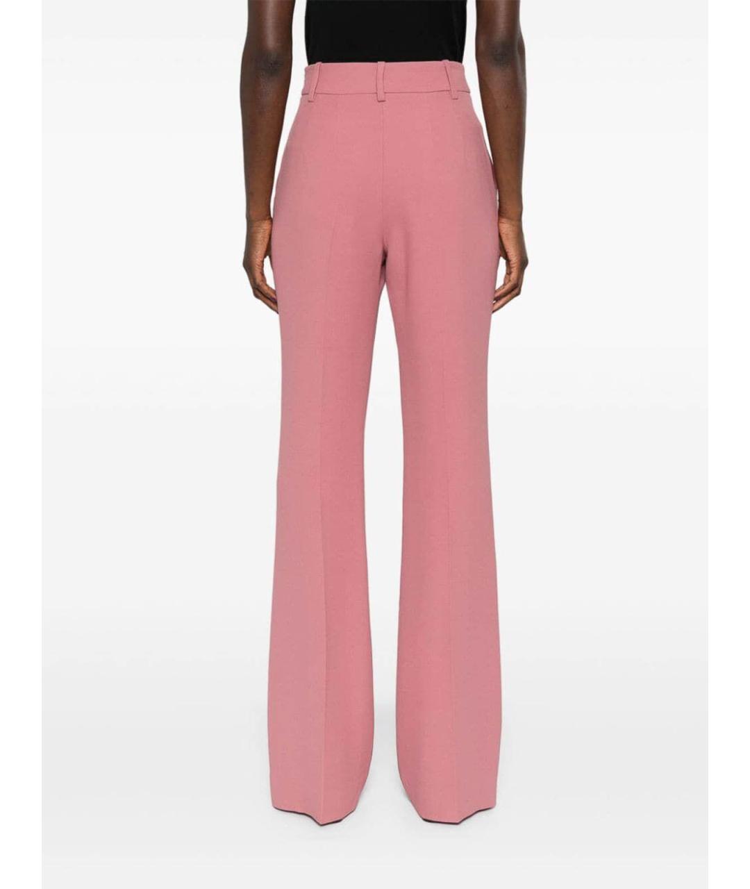 ERMANNO SCERVINO Розовые вискозные прямые брюки, фото 5