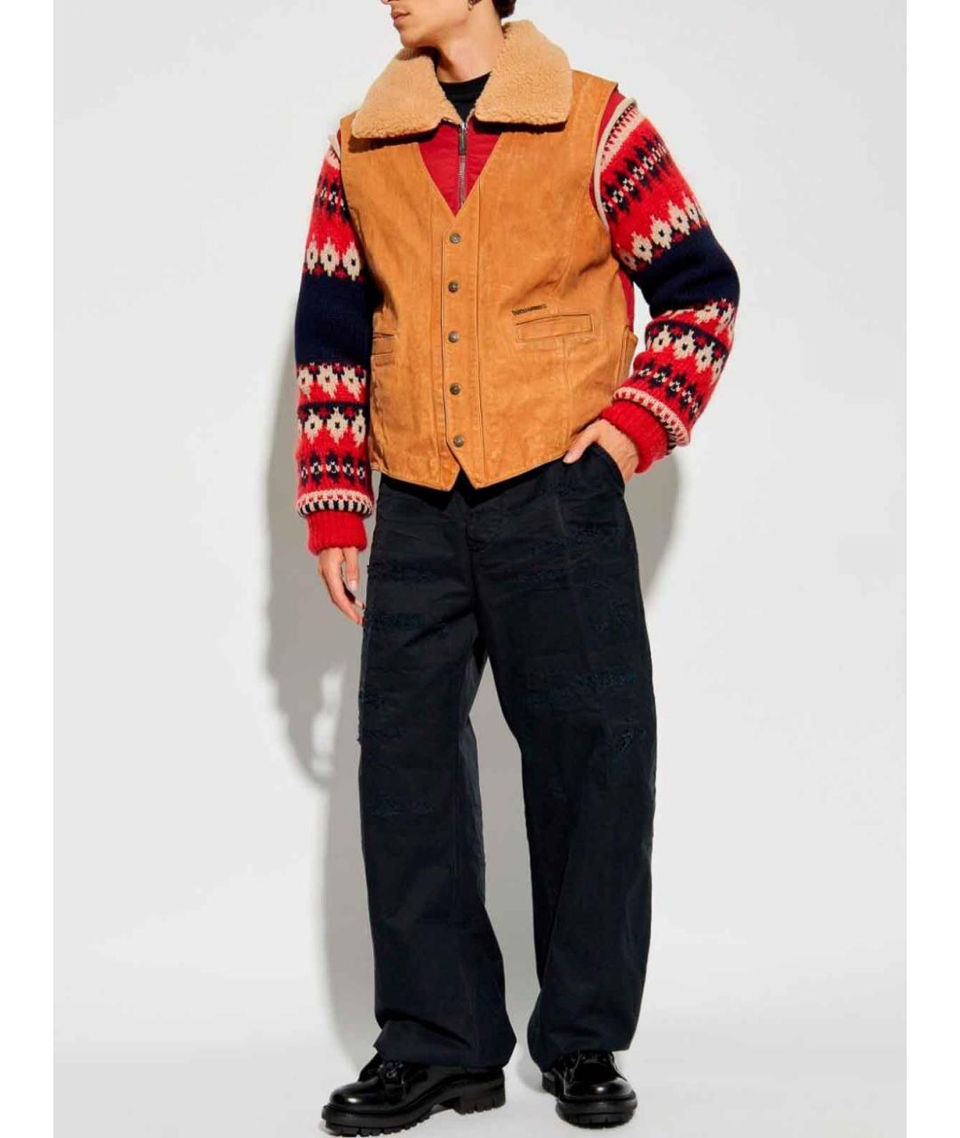 DSQUARED2 Синие хлопковые повседневные брюки, фото 2
