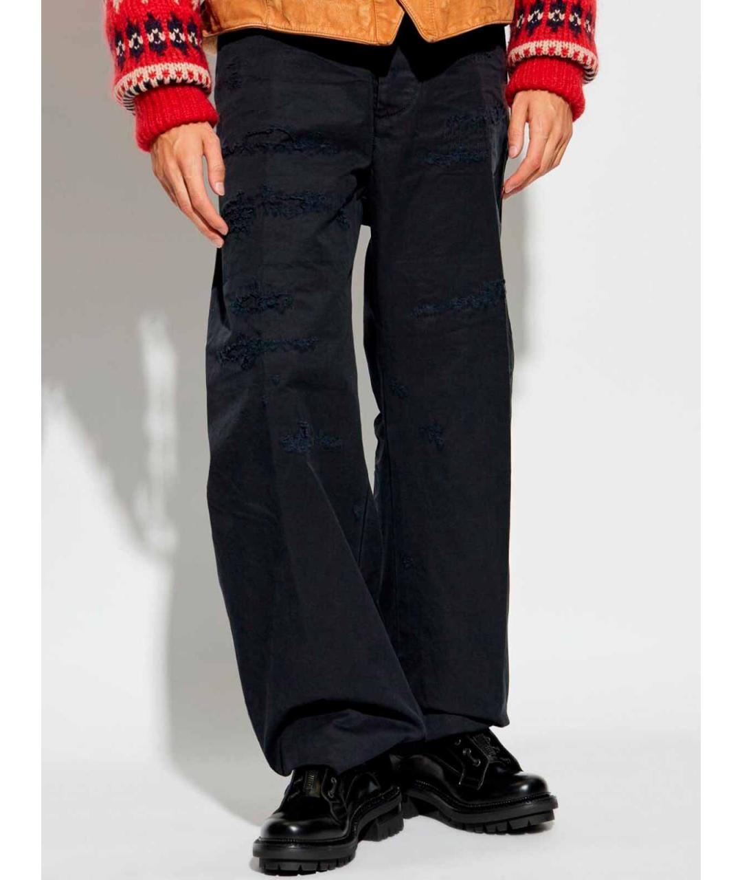DSQUARED2 Синие хлопковые повседневные брюки, фото 3