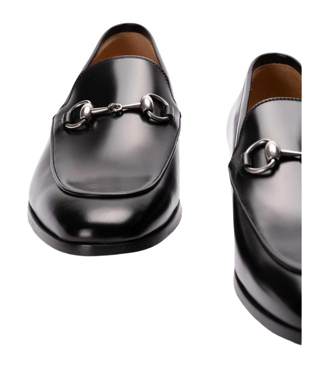 GUCCI Черные кожаные лоферы, фото 5