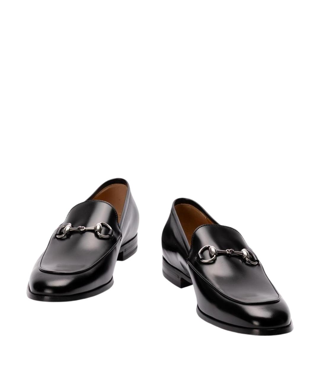 GUCCI Черные кожаные лоферы, фото 2