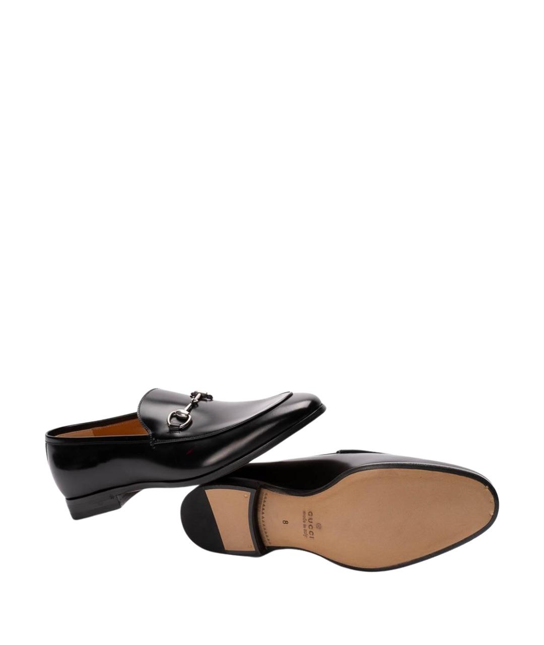 GUCCI Черные кожаные лоферы, фото 4