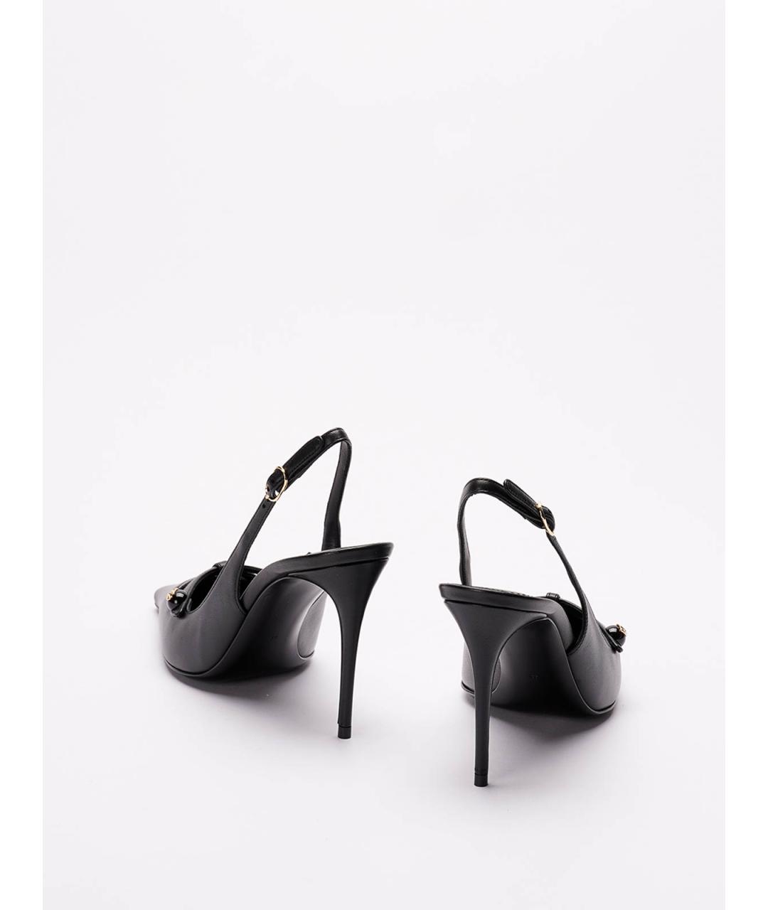 DOLCE&GABBANA Черные кожаные туфли, фото 3