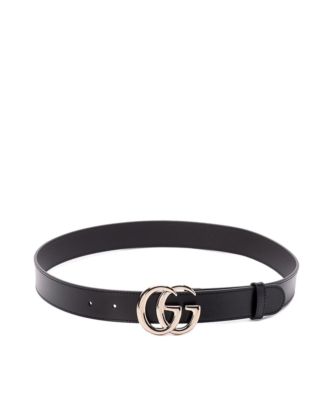 GUCCI Черный кожаный ремень, фото 1