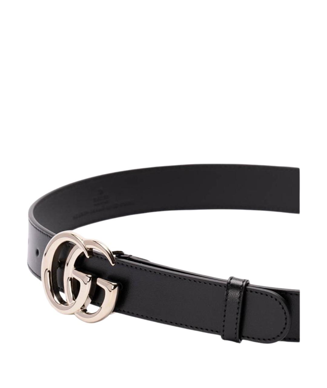 GUCCI Черный кожаный ремень, фото 2
