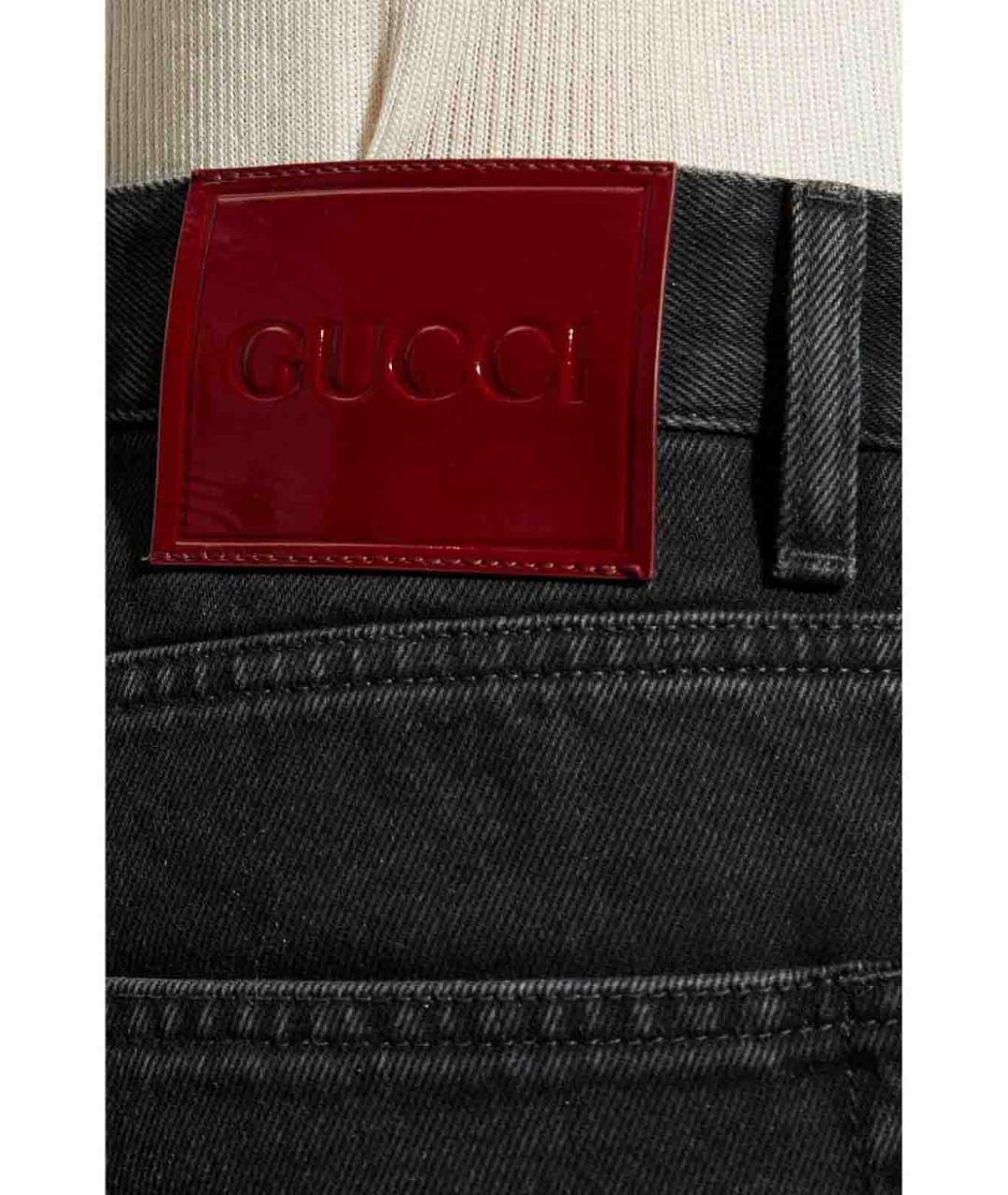 GUCCI Черные хлопковые джинсы скинни, фото 3
