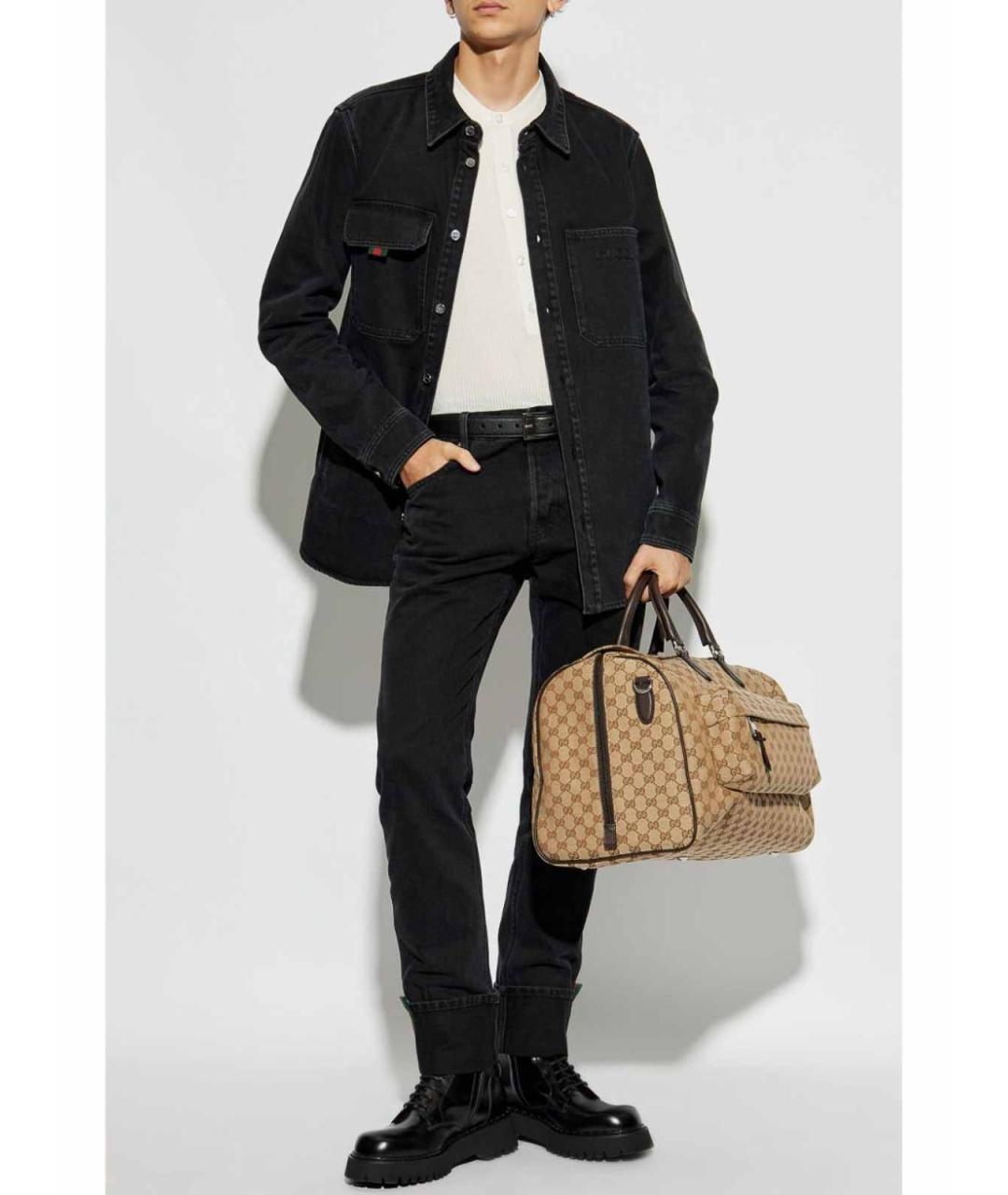 GUCCI Черные хлопковые джинсы скинни, фото 2