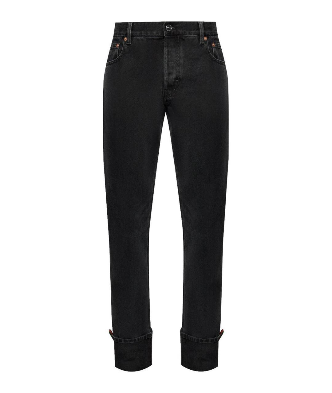 GUCCI Черные хлопковые джинсы скинни, фото 1