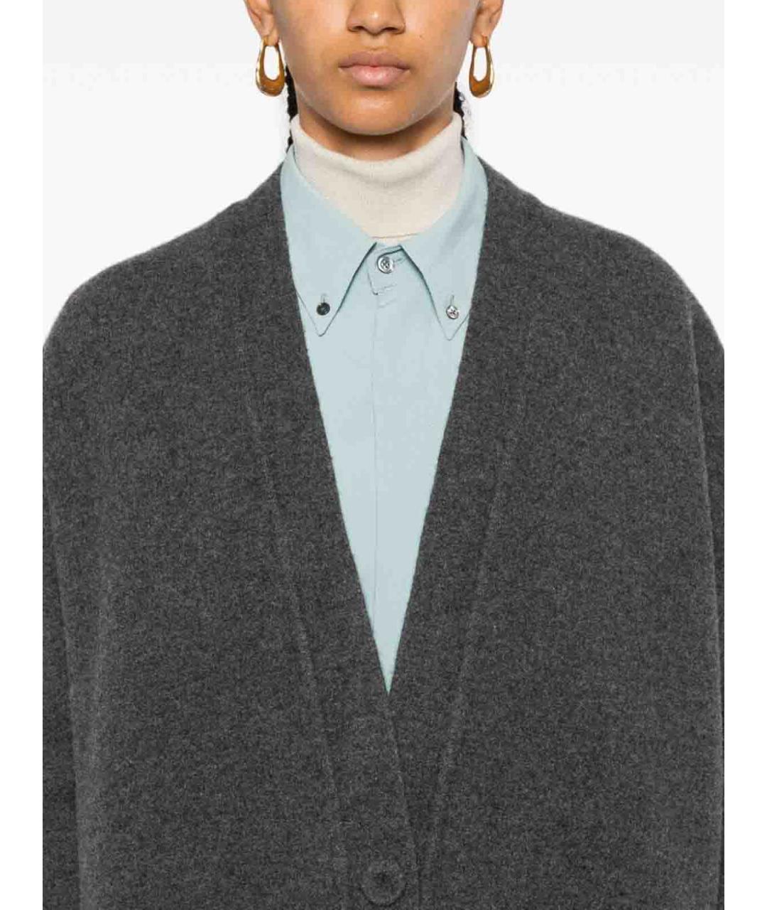 JIL SANDER Серый кашемировый кардиган, фото 5