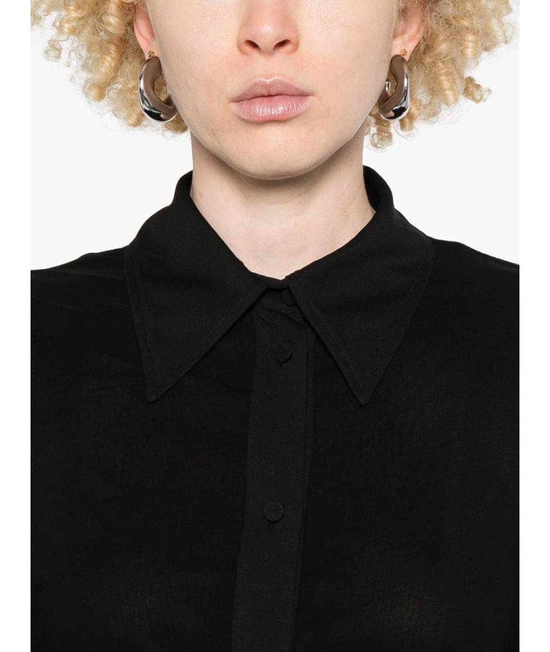 JIL SANDER Черная вискозная рубашка, фото 3