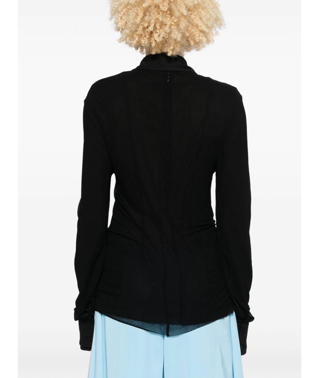 JIL SANDER Черная вискозная рубашка, фото 4