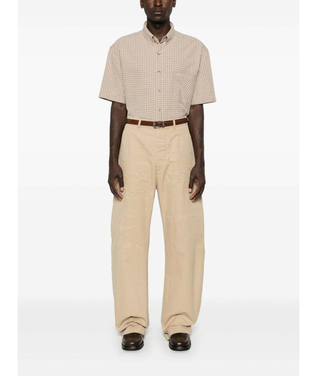 DSQUARED2 Бежевые хлопковые повседневные брюки, фото 2