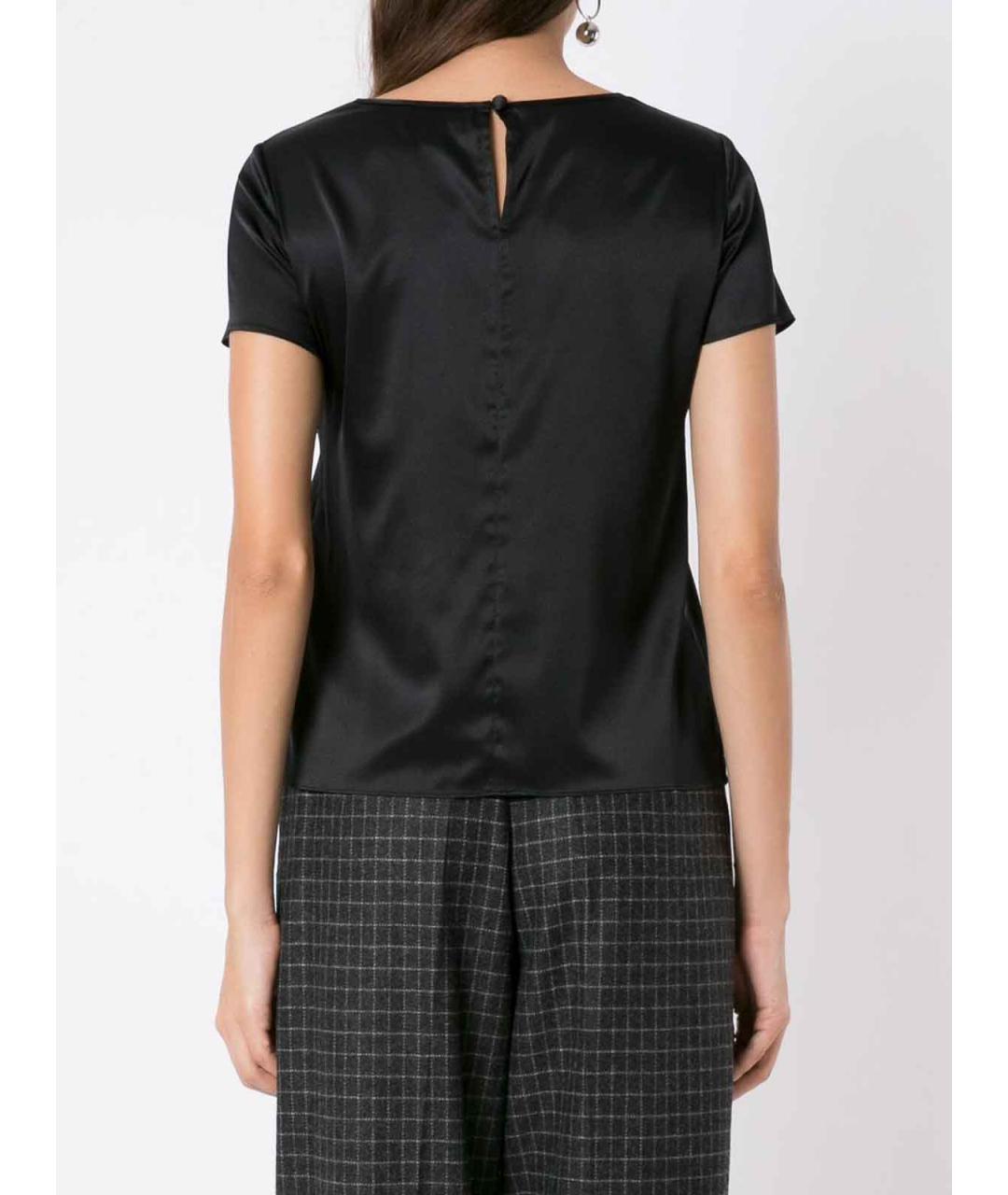 EMPORIO ARMANI Черная шелковая рубашка, фото 4