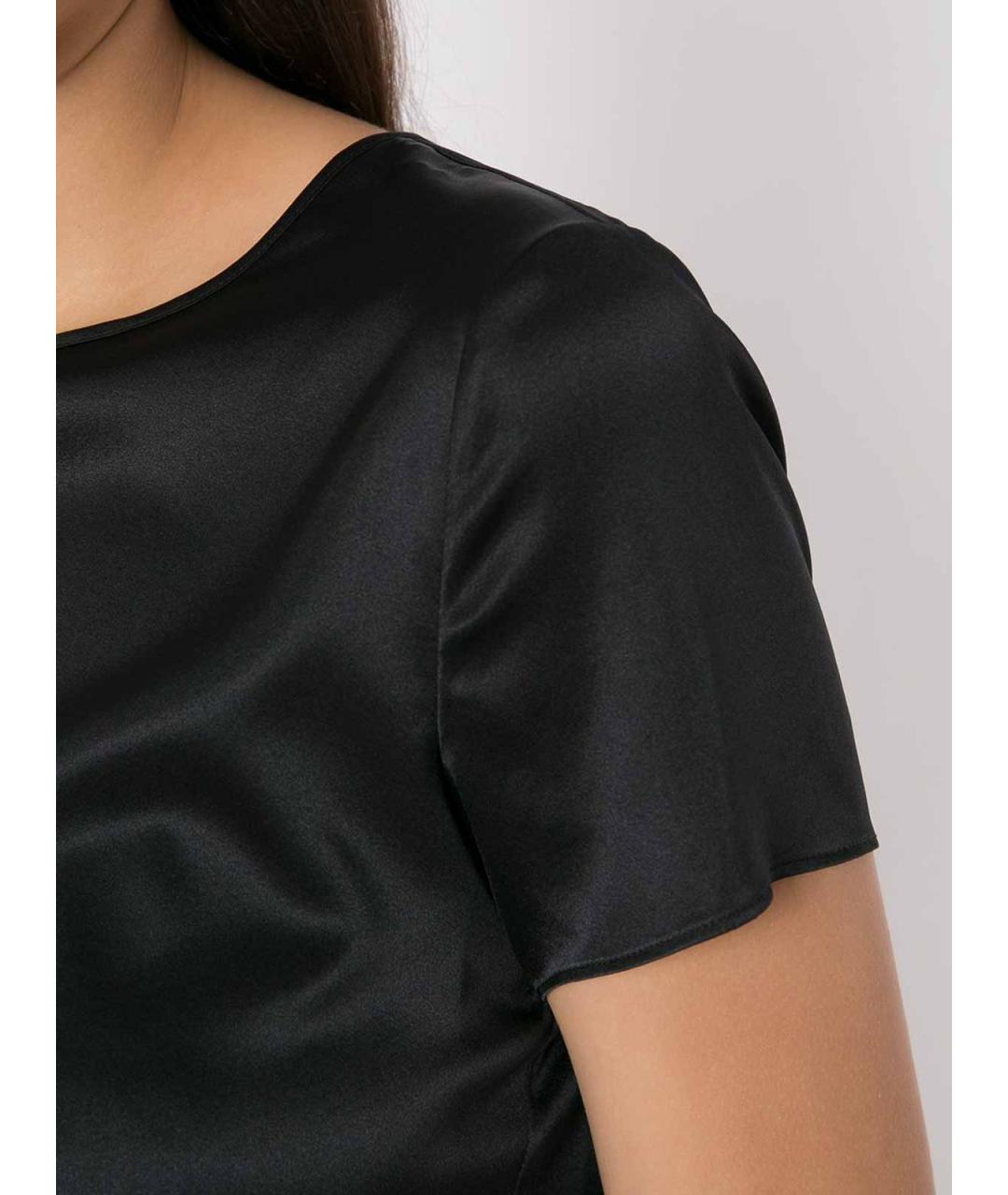 EMPORIO ARMANI Черная шелковая рубашка, фото 3