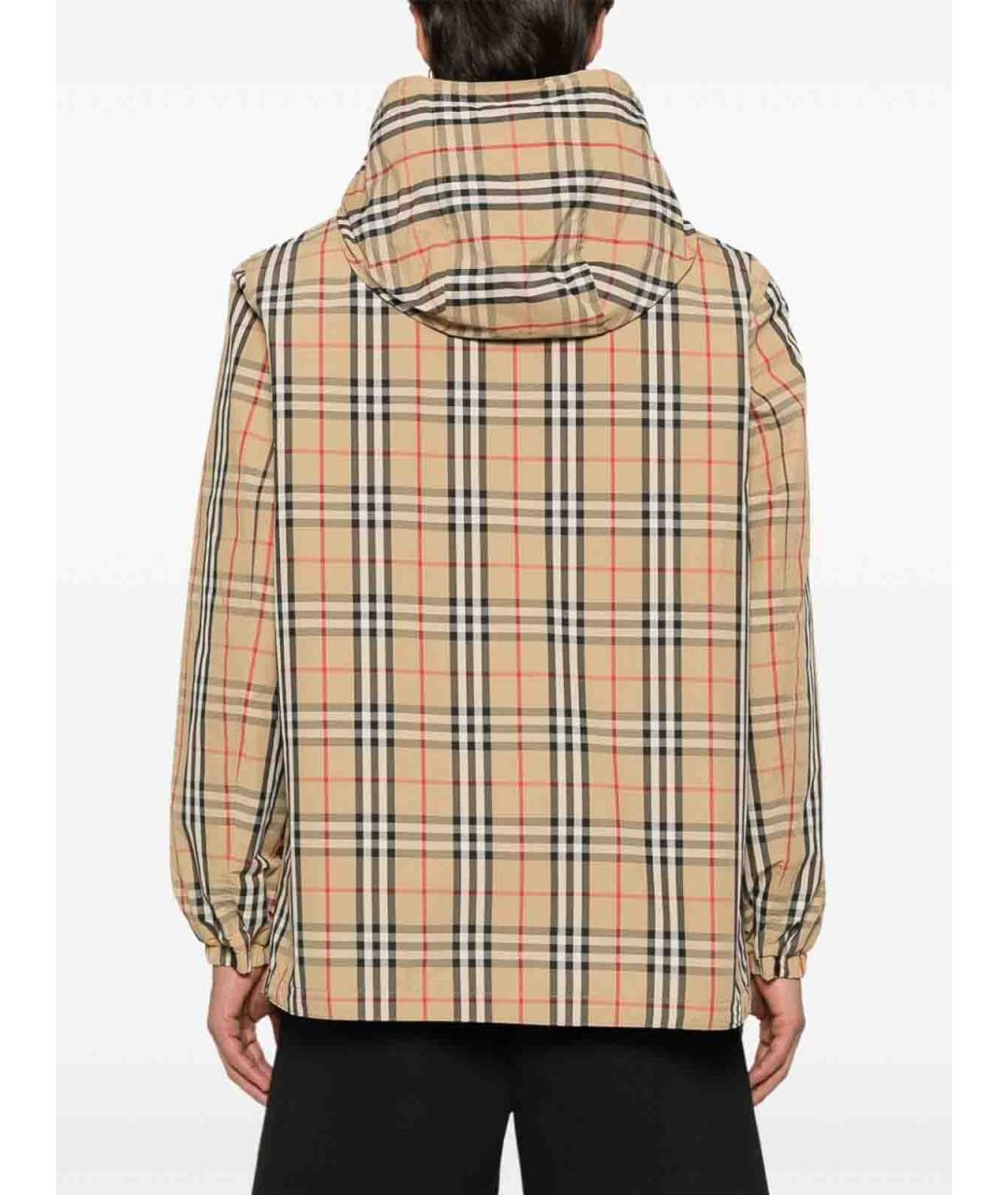 BURBERRY Бежевая полиамидовая куртка, фото 6