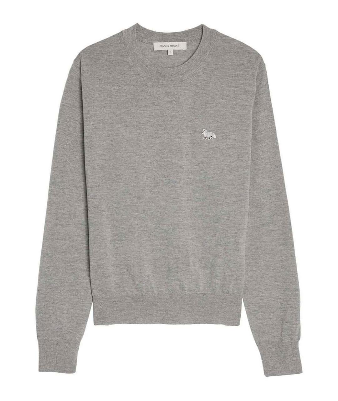 MAISON KITSUNE Серый шерстяной джемпер / свитер, фото 1