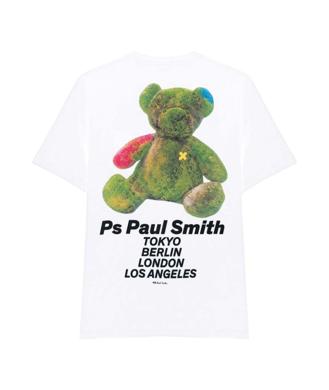 PS BY PAUL SMITH Белая хлопковая футболка, фото 2