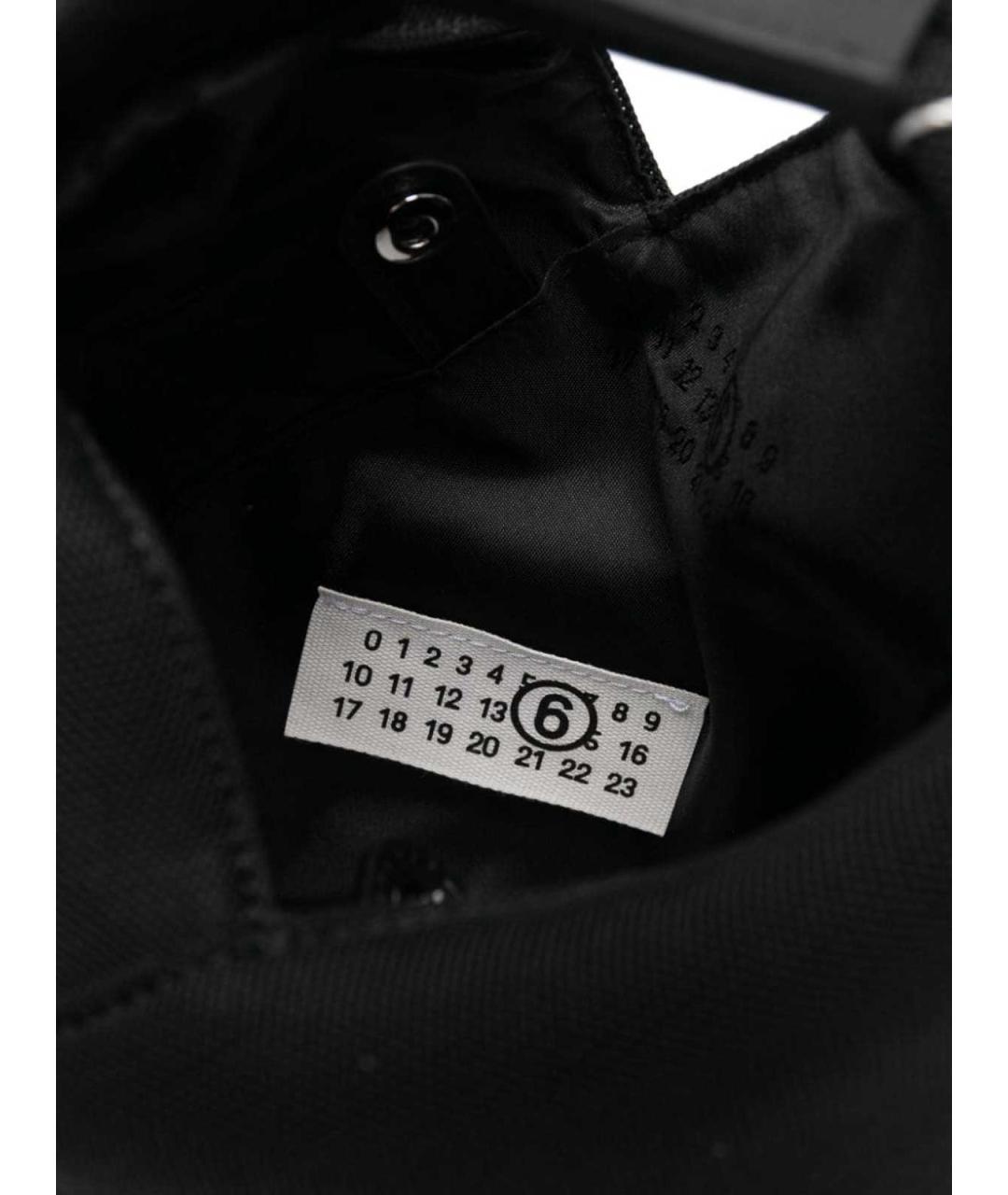MM6 MAISON MARGIELA Черная кожаная сумка через плечо, фото 2