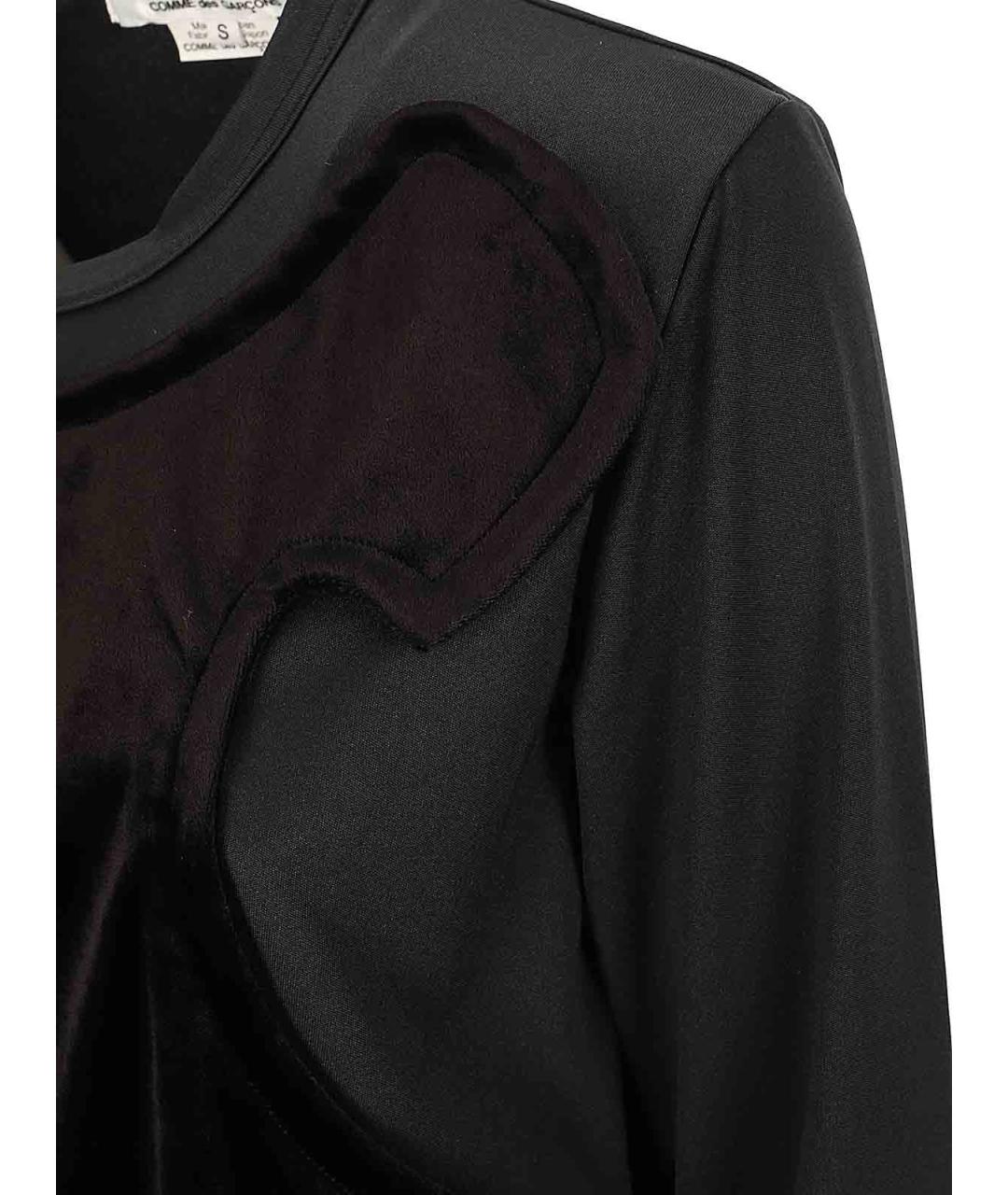 COMME DES GARÇONS Черная полиэстеровая футболка, фото 3