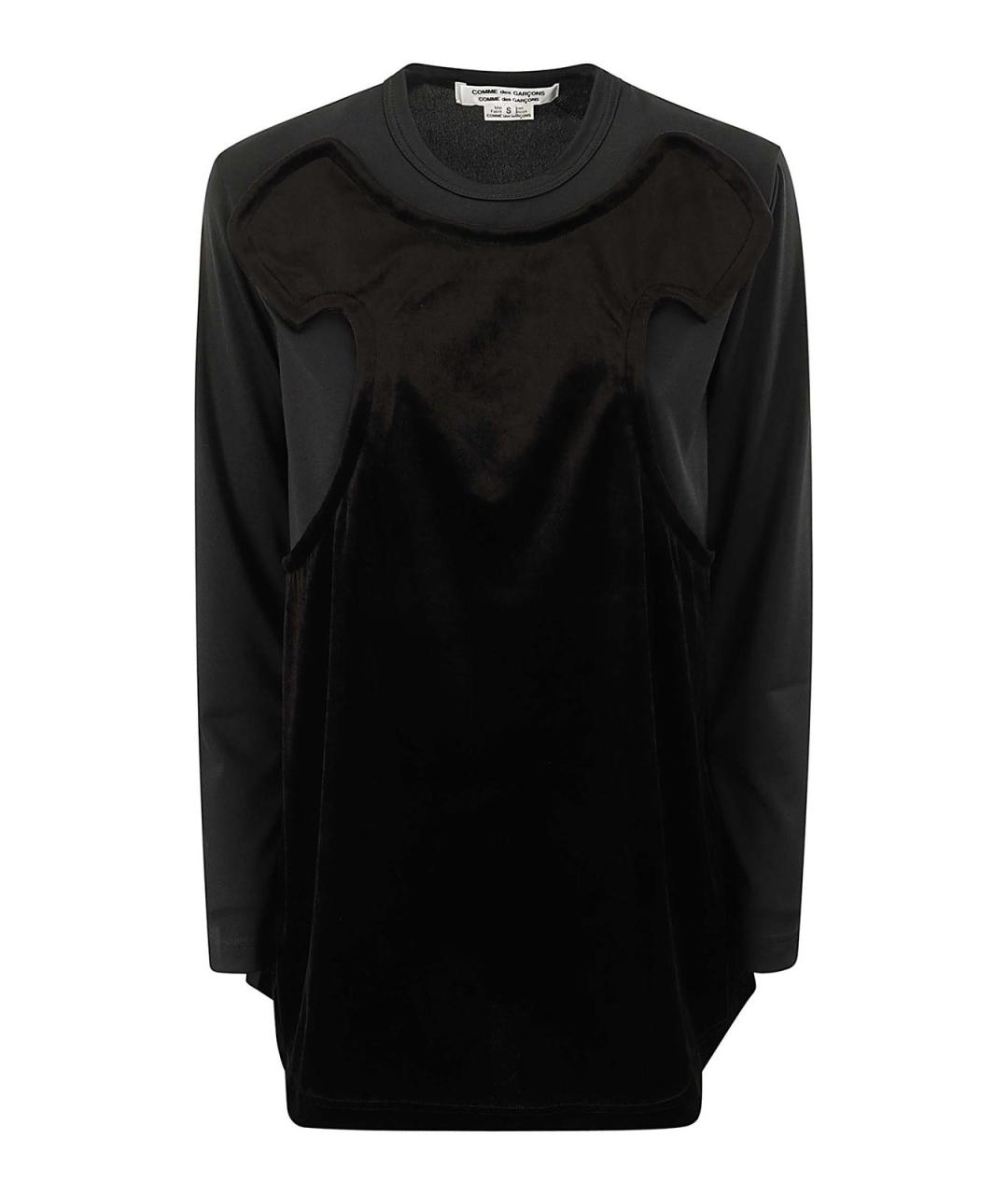 COMME DES GARÇONS Черная полиэстеровая футболка, фото 1