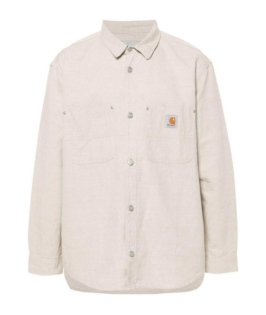 CARHARTT Бежевая хлопковая классическая рубашка, фото 1