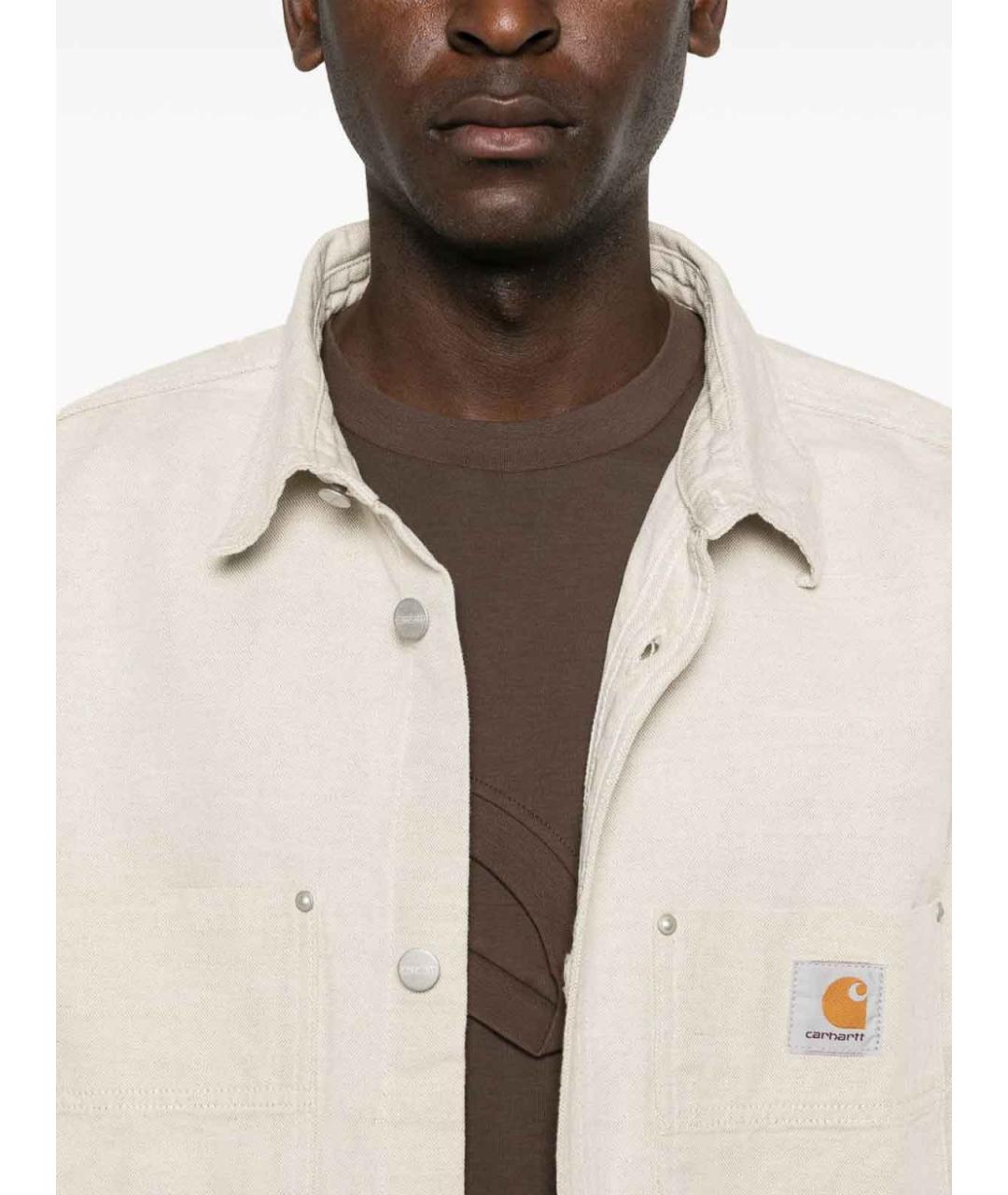 CARHARTT Бежевая хлопковая классическая рубашка, фото 4