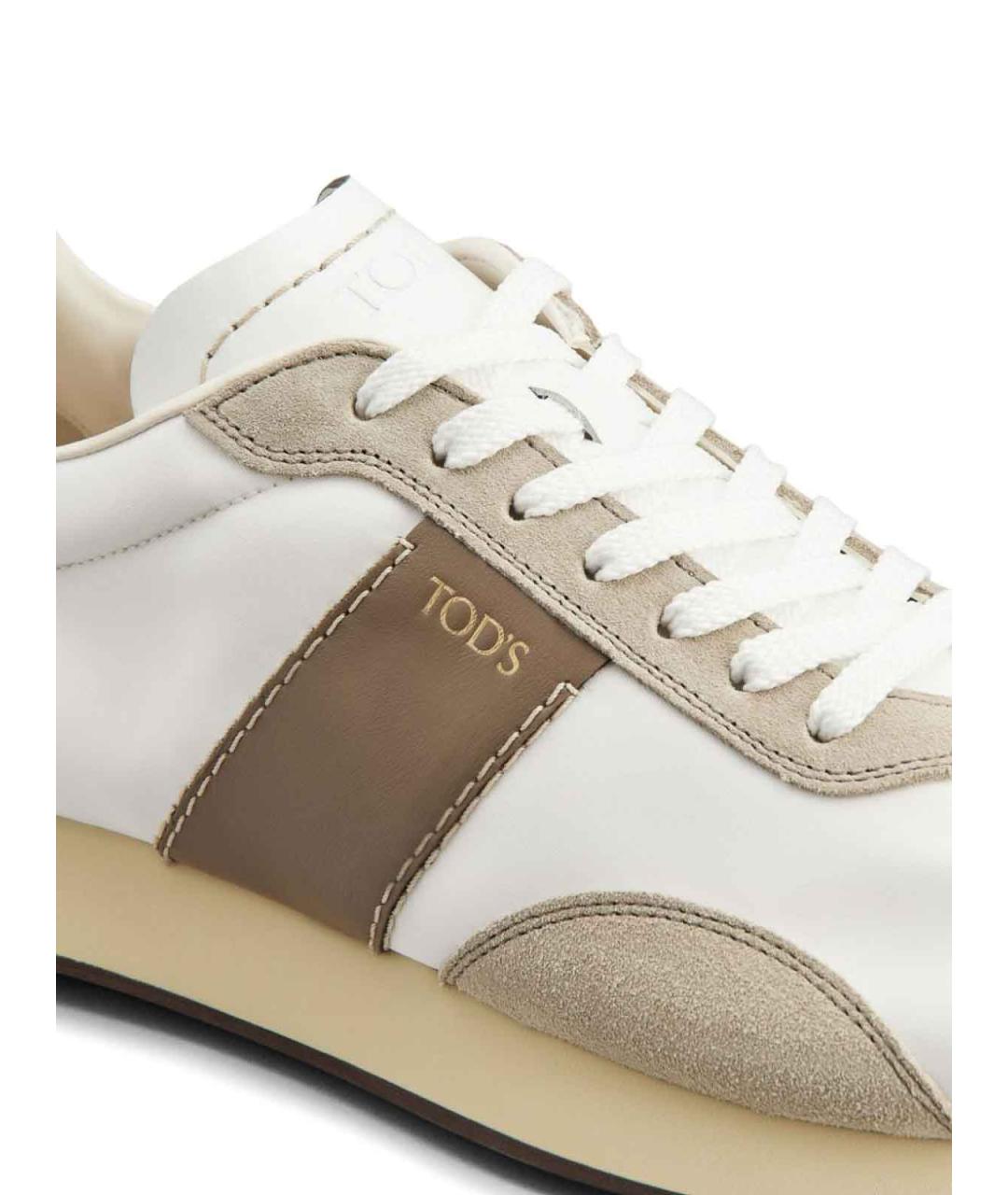 TOD'S Бежевые замшевые туфли, фото 5