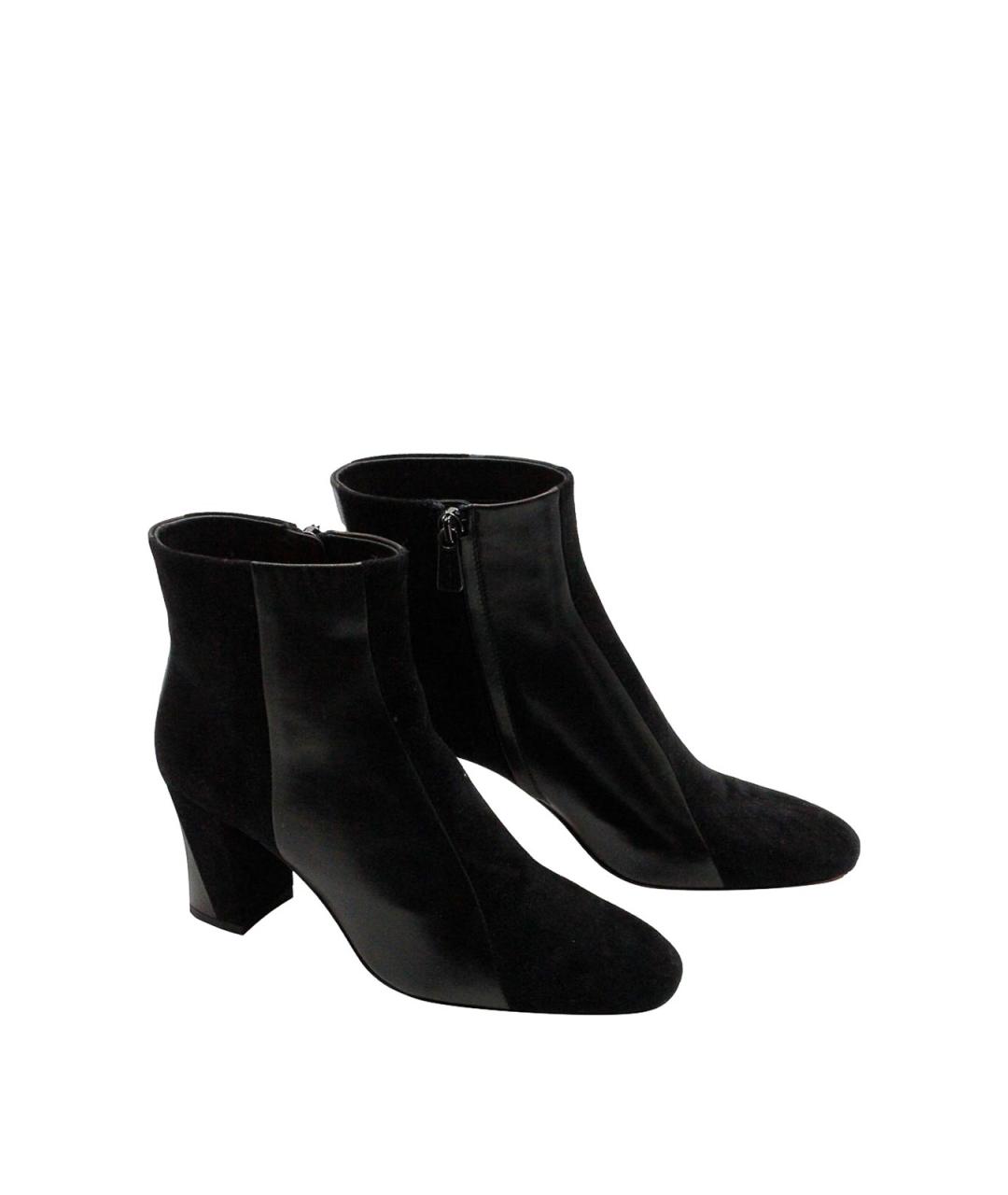 SANTONI Черные кожаные ботильоны, фото 2