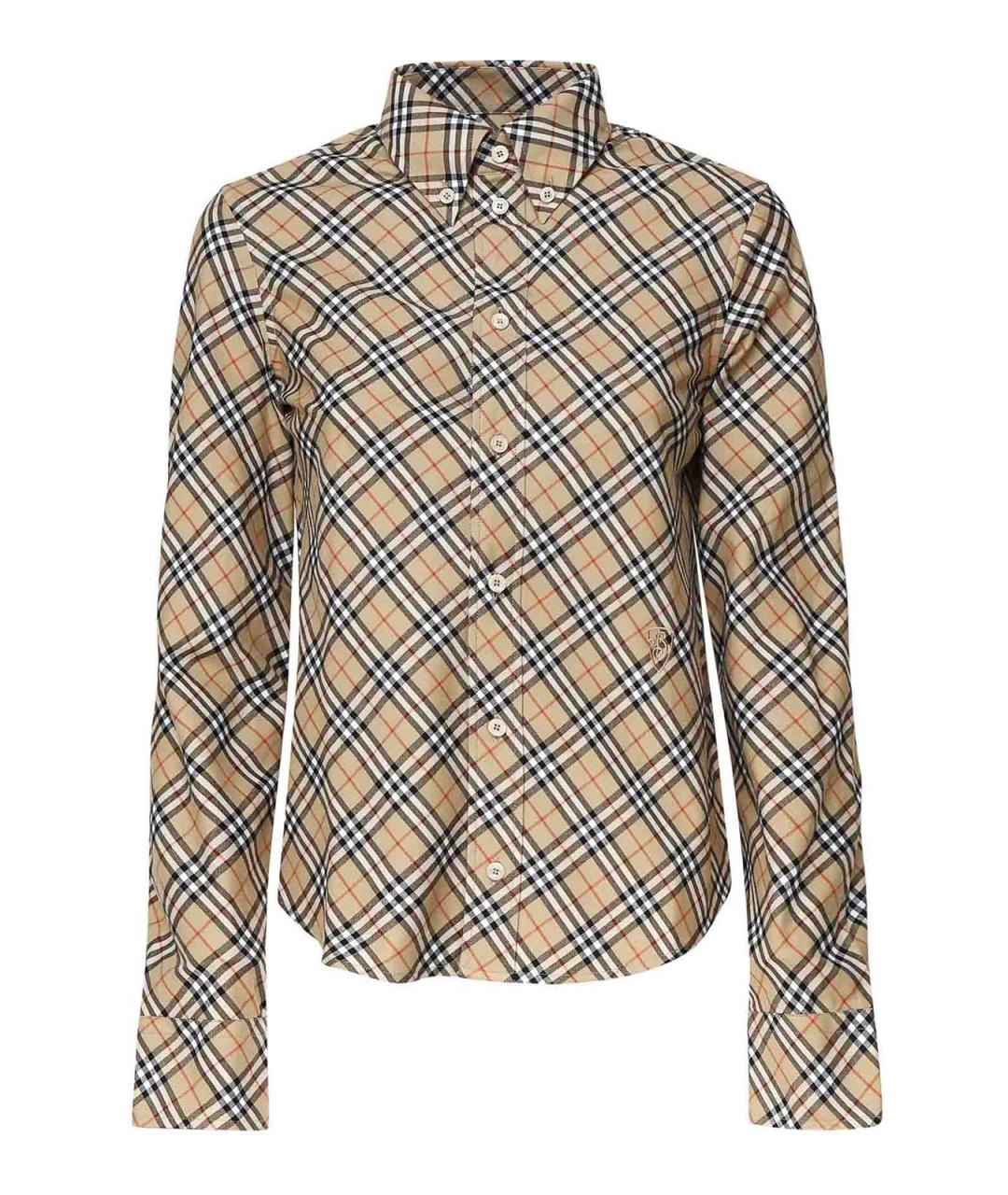 BURBERRY Бежевая хлопковая рубашка, фото 1