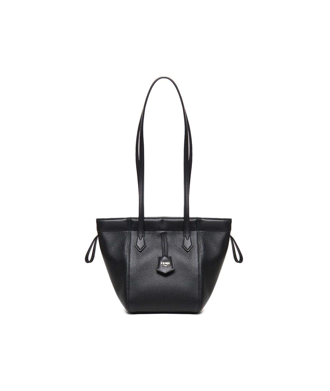 FENDI Черная кожаная сумка через плечо, фото 3