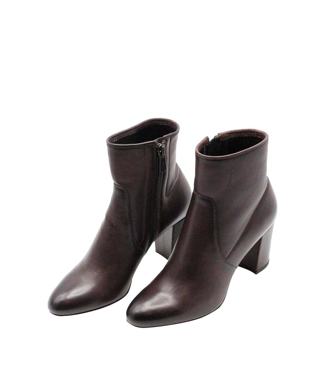 SANTONI Фиолетовые кожаные ботильоны, фото 1