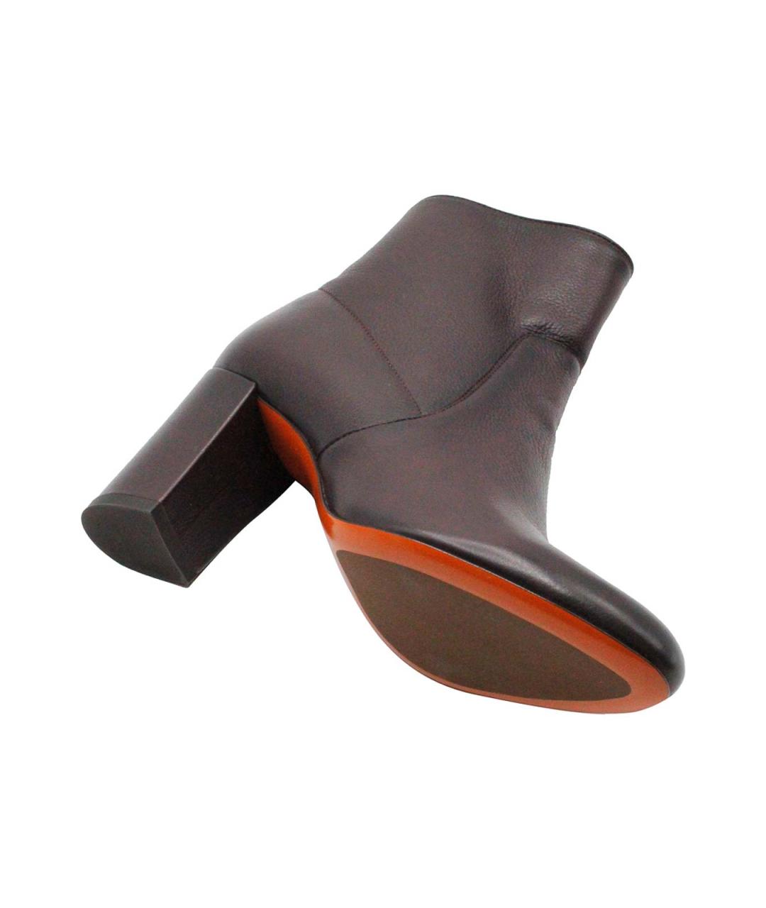 SANTONI Фиолетовые кожаные ботильоны, фото 4