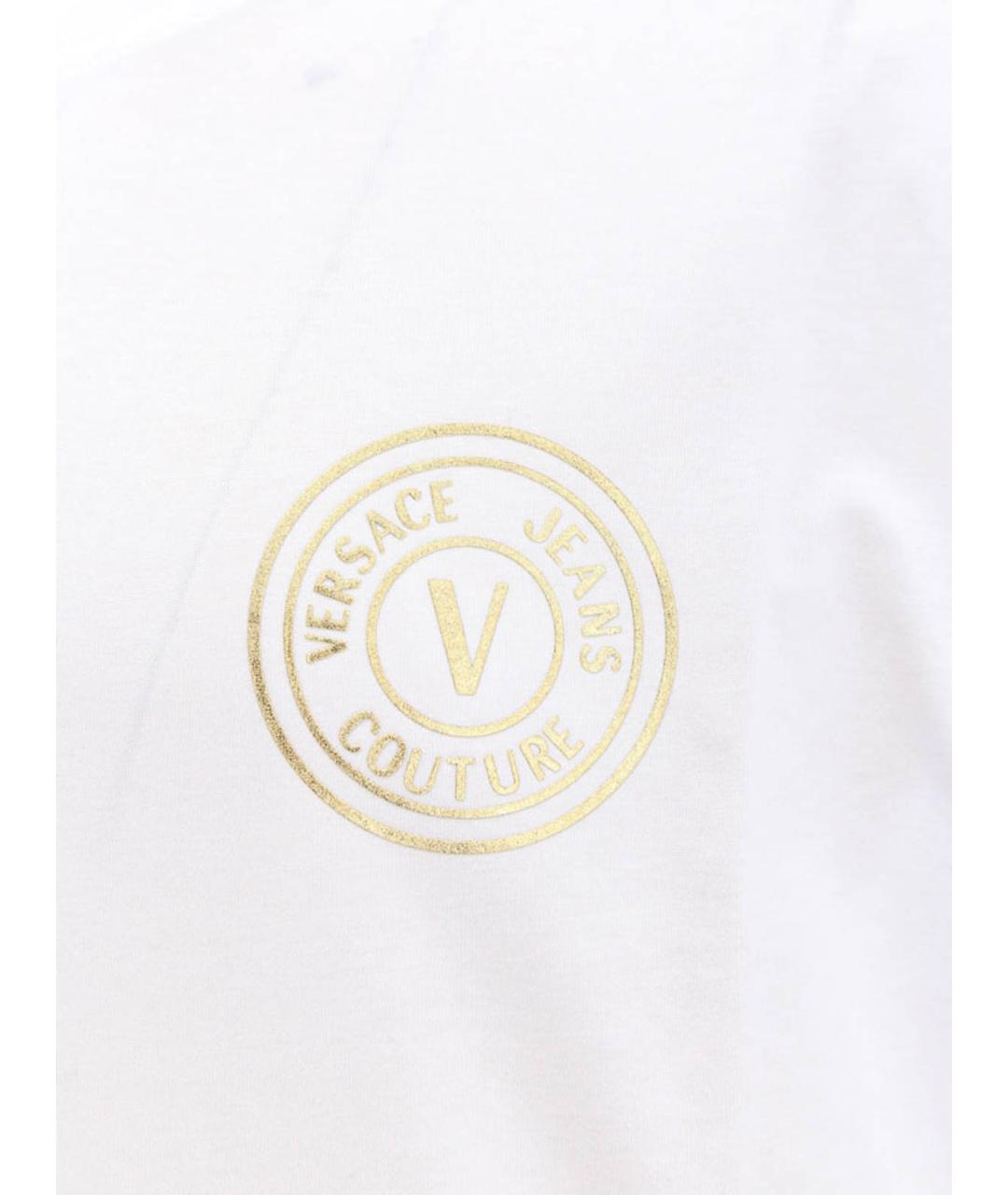 VERSACE JEANS COUTURE Белая хлопковая футболка, фото 3