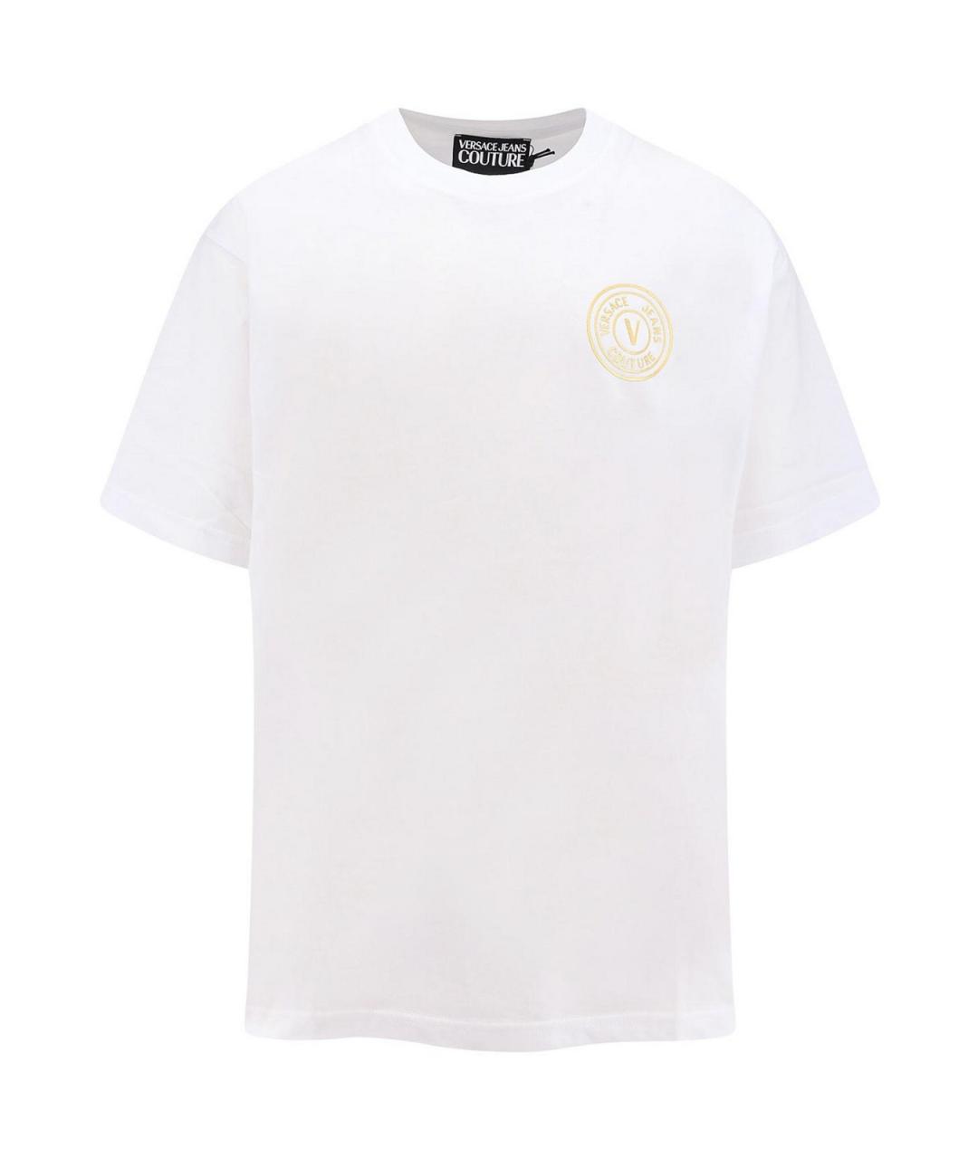 VERSACE JEANS COUTURE Белая хлопковая футболка, фото 1