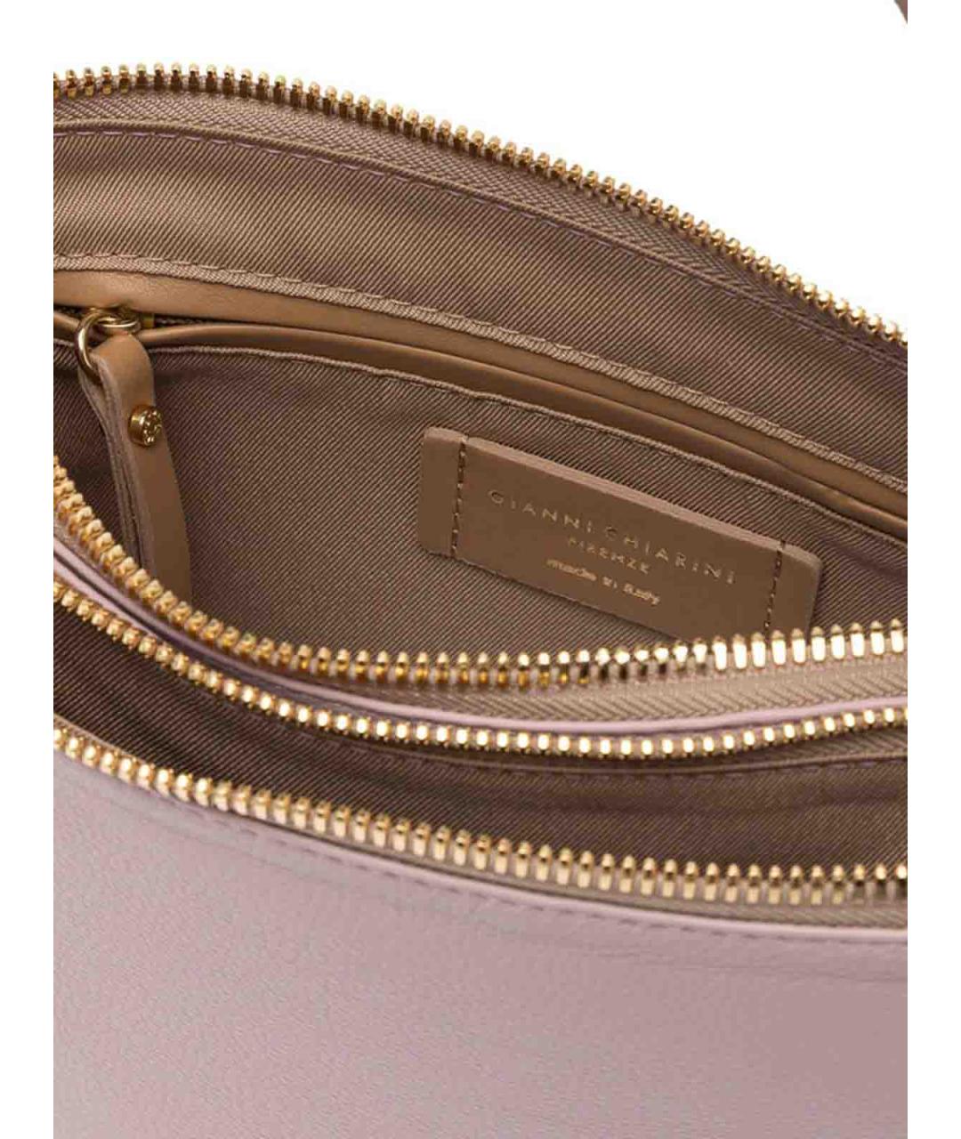Gianni Chiarini Розовая кожаная сумка через плечо, фото 4