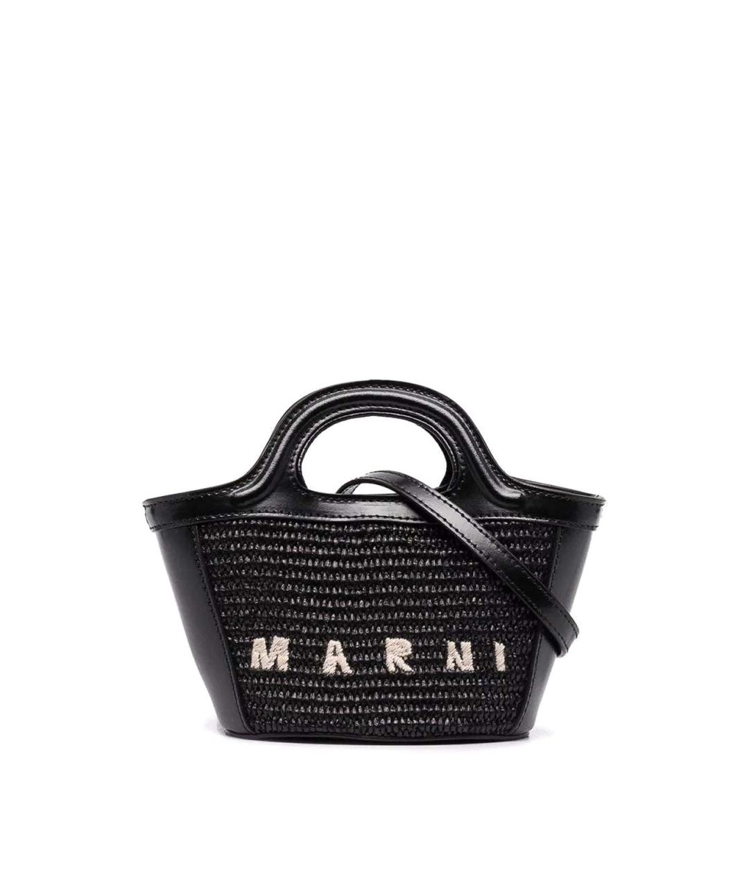 MARNI Черная хлопковая сумка тоут, фото 1