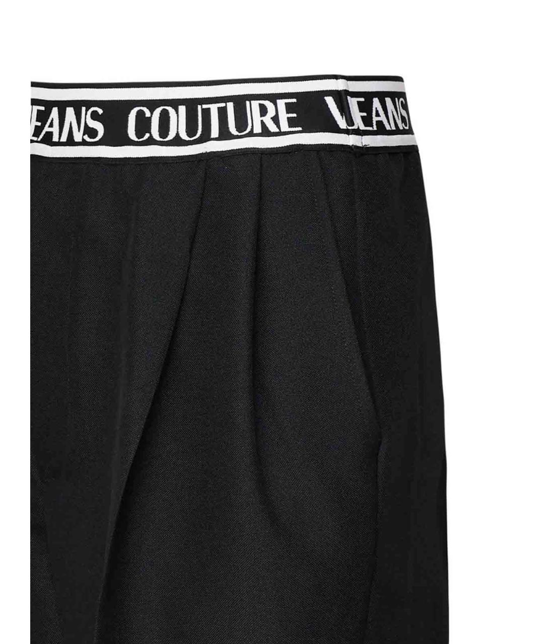 VERSACE JEANS COUTURE Черные полиэстеровые шорты, фото 3