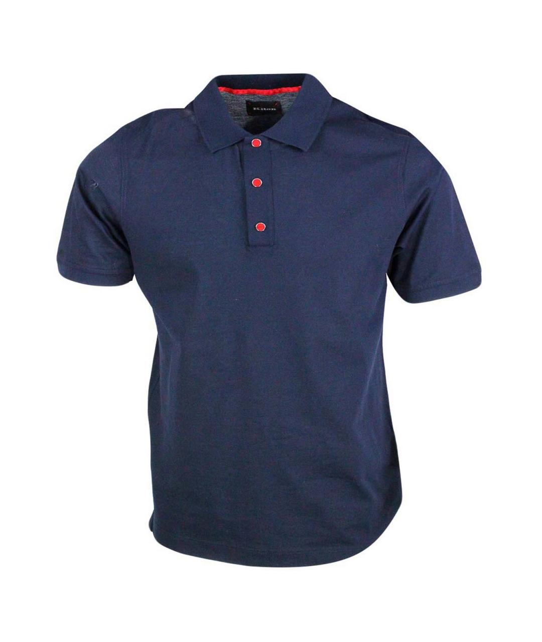 KITON Синяя хлопковая футболка, фото 1